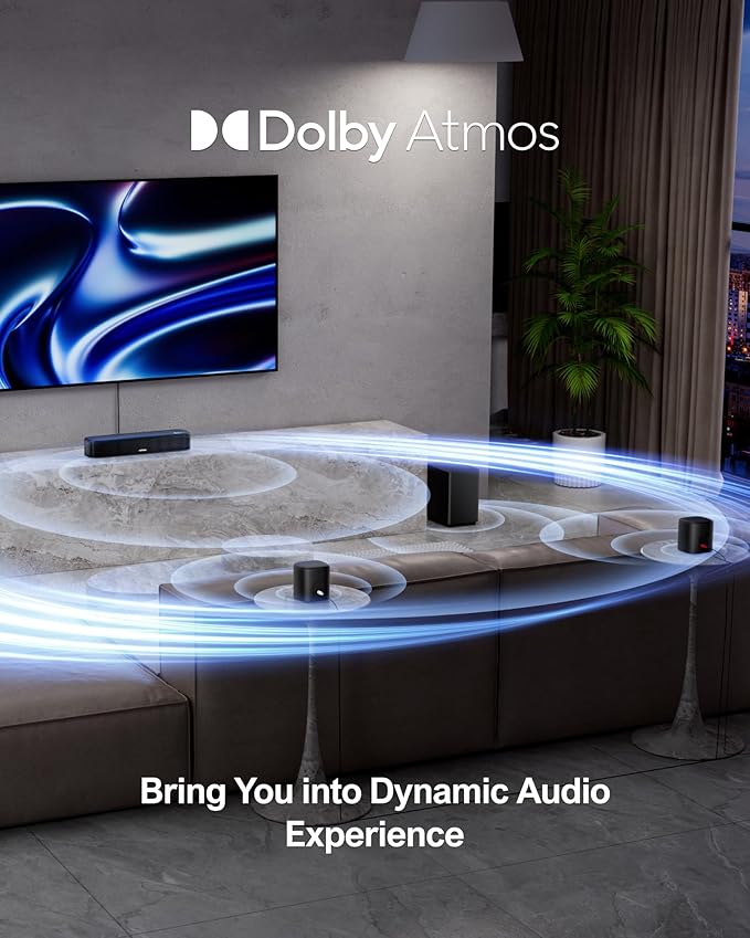 ULTIMEA 5.1ch Sound Bar with Dolby Atmos, Surround Sound System - Image 3