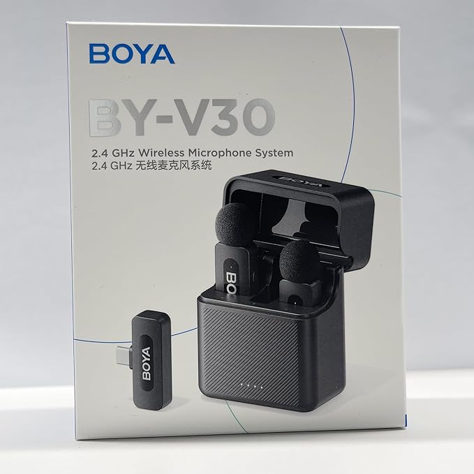 BOYA BY-V30 Wireless Lavalier Microphone, USB Type-C Mini Laple Mics - Image 10