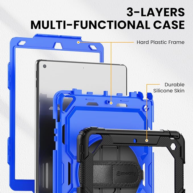 Timecity for iPad Air 3/ Pro 10.5 Inch Case, 360° Rotating Stand, Pencil Holder - Image 5