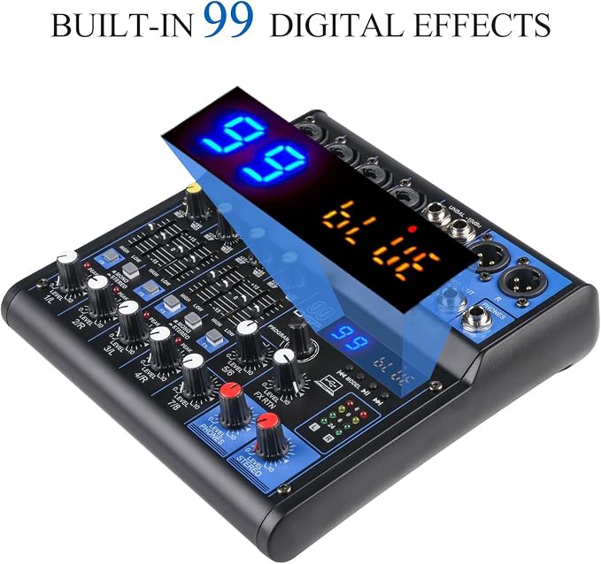 Dj Mixers 8 Channel Audio Mixer Sound Board - Image 6