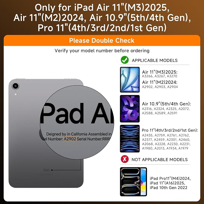 Transparent Case with Keyboard iPad Air 11 Inch, Compatible 10.9" iPad Air - Image 2
