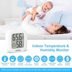 Vaikby Indoor Thermometer 2Pack, Humidity Gauge Meter Digital Hygrometer Room - Image 2