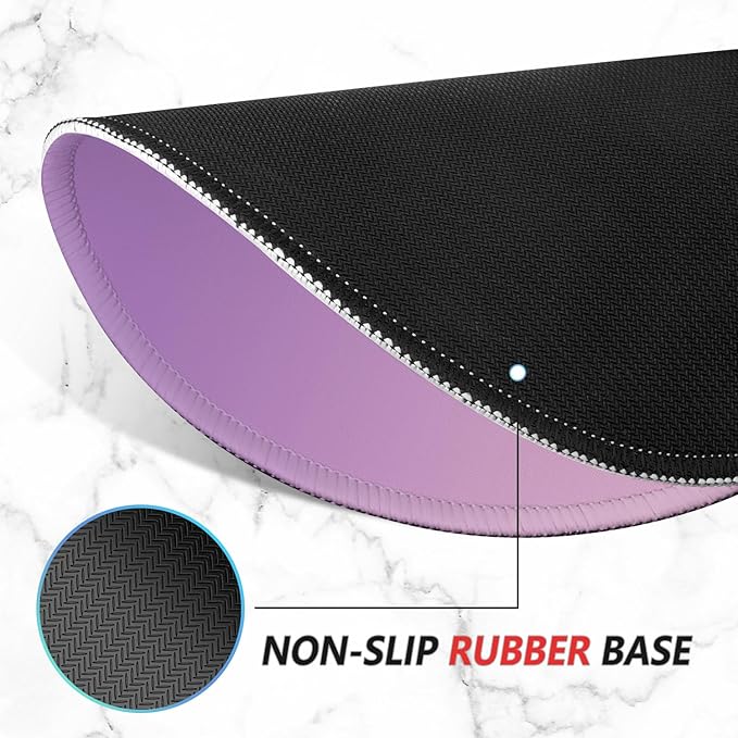 ITNRSIIET Mouse Pad Non-Slip Rubber Base Smooth Surface Stitched Edges - Image 4