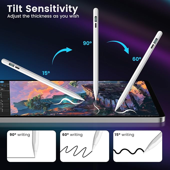 Stylus Pen for iPad M3/M4/9/10th Generation, LED Display Fast Charge Pencil - Image 8