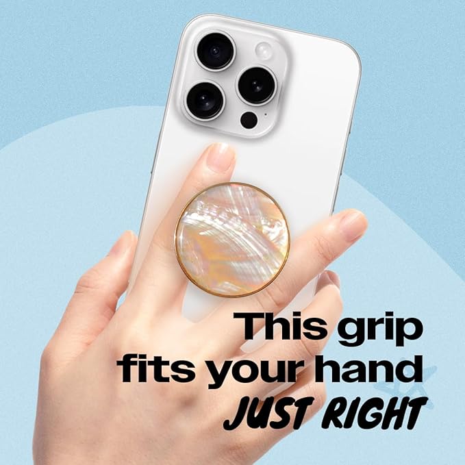 OnTheGrip Cute Natural Seashell Design Round Shape Collapsible Mobile Phone - Image 2