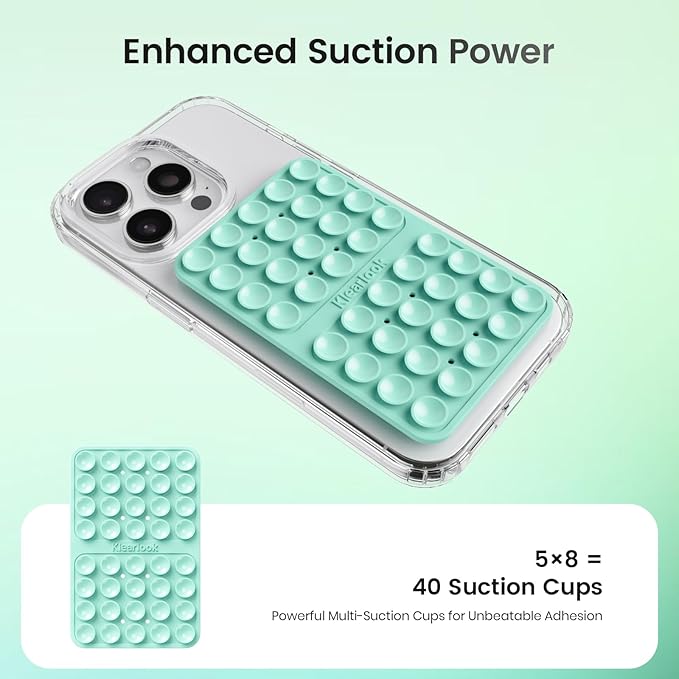 Klearlook Silicone Suction Cup Phone Case Mount Double Sided, Silicon Sticky - Image 3