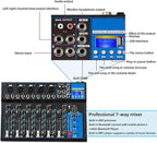 Depusheng HT7 Bluetooth Portable Audio Mixer w/USB DJ Sound Mixing Console MP3 - Image 3
