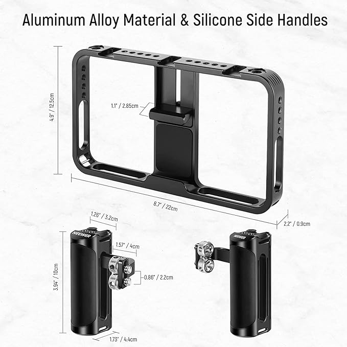 NEEWER Phone Stabilizer Video Rig Kit, Aluminum Handheld Phone Cage - Image 6