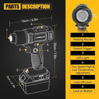 LIVOWALNY Cordless Heat Gun Compatible - Image 2