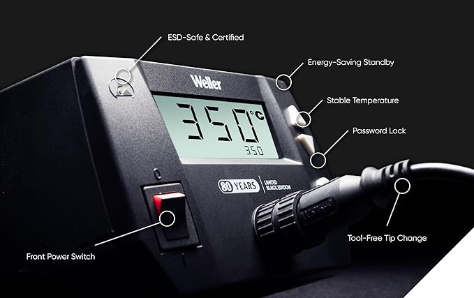 Weller 80th Anniversary Black Series WE1010 120V Soldering Station | WE1010BLACK - Image 2