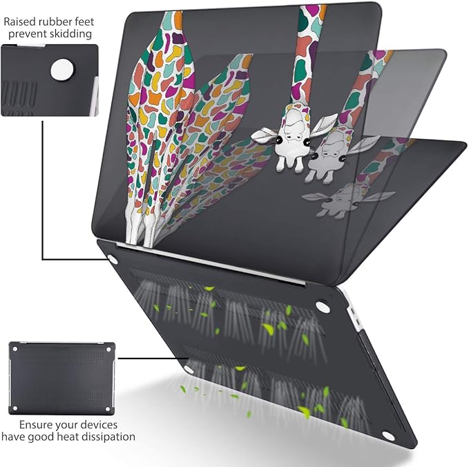 Mektron for MacBook Pro 16 Case A2141 2020 2019 Release, Matte Black Colorful - Image 6