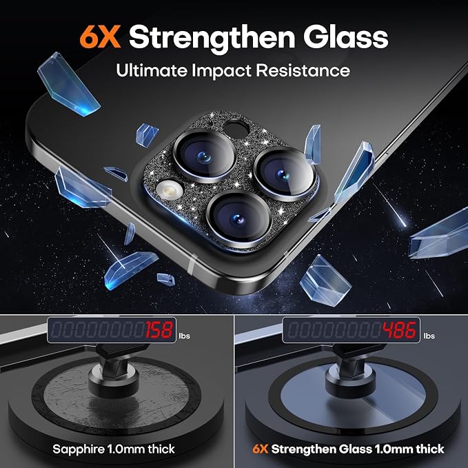 Camera Lens Protector for iPhone 16 Pro Max/16 Pro/15 Pro Max/15 Pro/14 Pro - Image 6