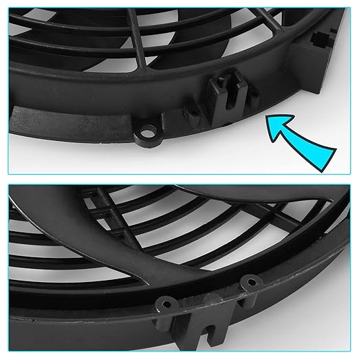 MuHize Radiator Cooling Fan - 12V 80W Universal Electric 10-Inch Fan Assembly - Image 6