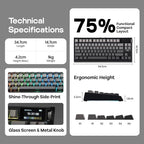 EPOMAKER G84 PRO Wireless Mechanical Keyboard, 75% Gaming Keyboard - Image 7