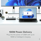 Plugable USB C Docking Station Dual Monitor, USB4 40G 100W Laptop Charging Dock - Image 4