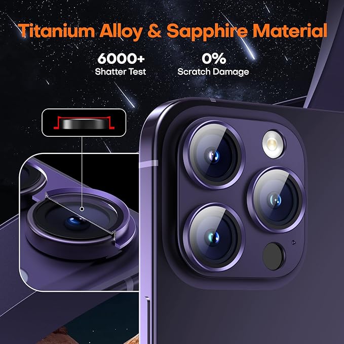 Camera Lens Protector for iPhone 16 Pro Max/16 Pro/iPhone 15 Pro Max/15 - Image 5