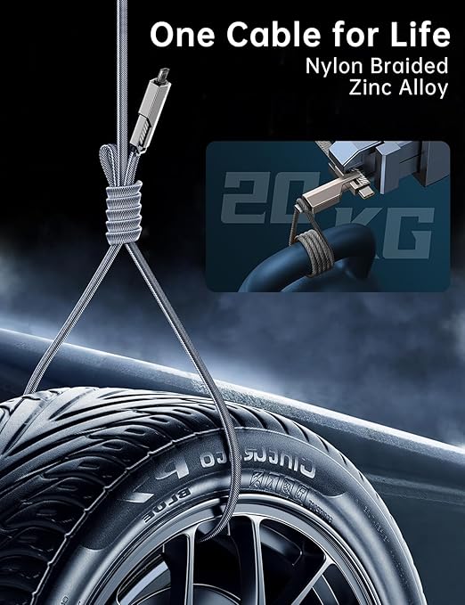 【One is Enough】 4-in-1 USB C to Micro Cable, High-Speed Charging & Fast Data - Image 6