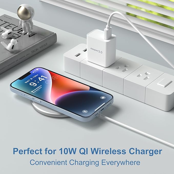 USB Wall Plug, OKRAY 2-Pack 18W Fast Charging Block 3.0 Quick Charge Power - Image 2