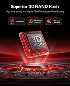 ORICO X7000 2TB NVMe SSD for Gaming, 7400MB/s Read Speed, 17μs Response Time - Image 6