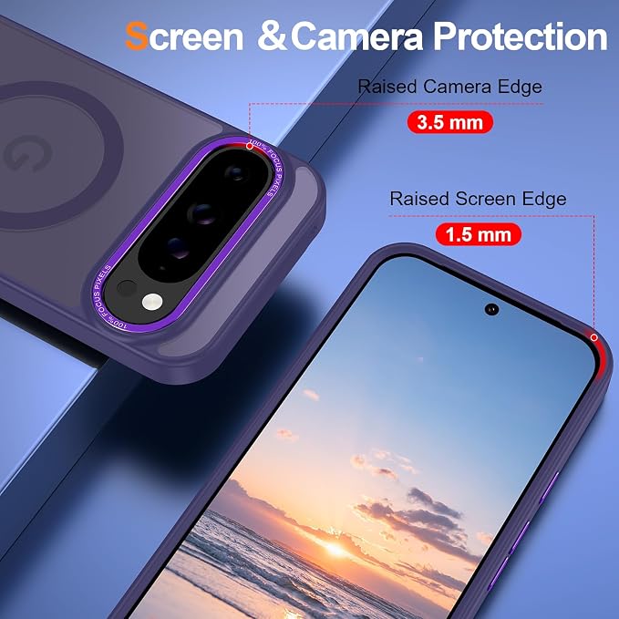 Magnetic for Google Pixel 9 Pro XL Case, Shockproof Slim Translucent Matte - Image 3