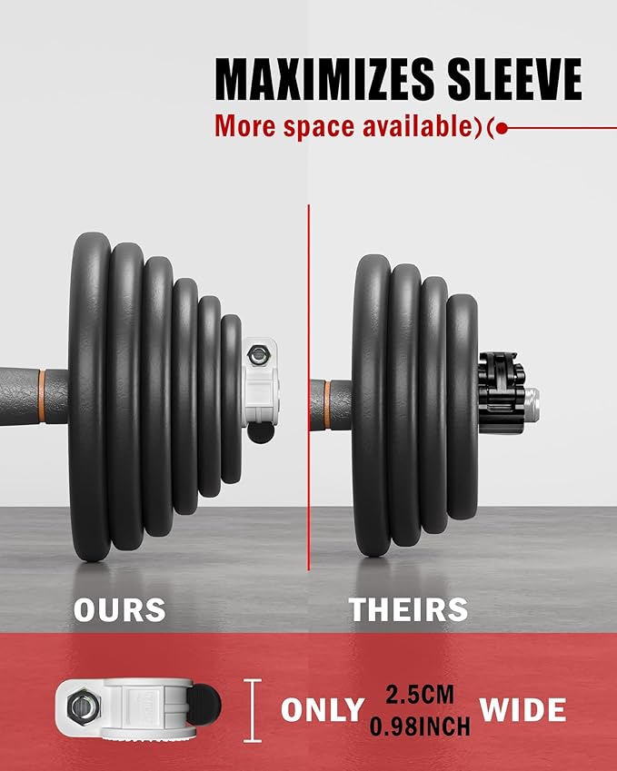 Narrow Barbell Clips 2.5cm Width - Image 4