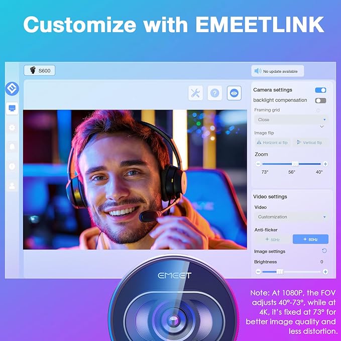 EMEET S600 4K Webcam with Tripod - Image 9