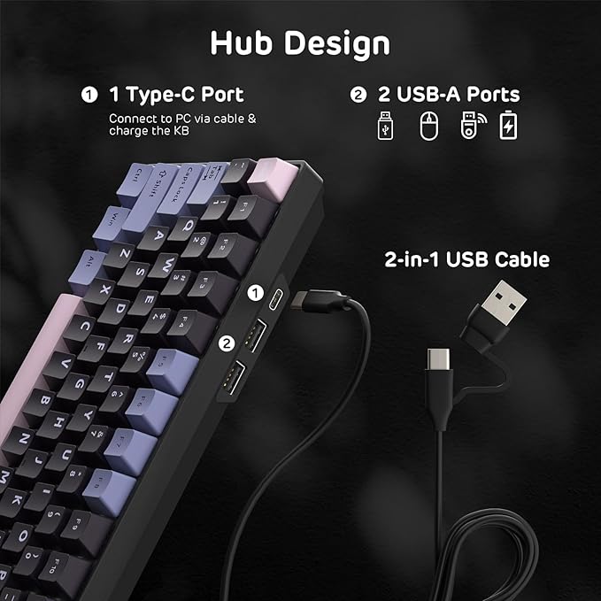 RK ROYAL KLUDGE RK96 RGB Limited Ed, 90% 96 Keys Wireless 3-Mode - Image 4