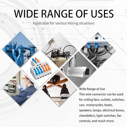 10PCS Lever Wire Connectors, Quick Wiring Cable Connectors, Compact Push-in - Image 5