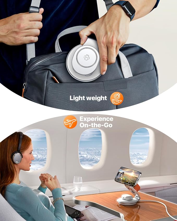 EXW Wireless Charging Station for Magsafe, 3 in 1 Foldable Charger for iPhone - Image 4