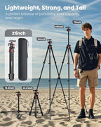 CAMBOFOTO 68" Lightweight Travel Camera Tripod - Image 6