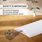 10Ft Floor Cord Cover Transparent Silicone Cable Protector Easy to Install Wire - Image 6
