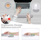 MOSISO Wrist Rest Support for Mouse Pad&Keyboard Set, Circle Curved Ergonomic - Image 3