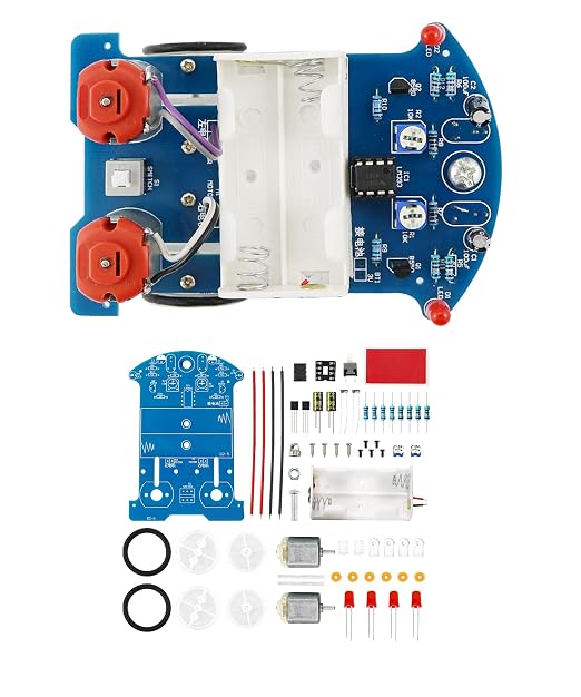 Soldering Practice Kit DIY D2-5 Tracking Car Plug-in Circuit Kit Learn by Yidab