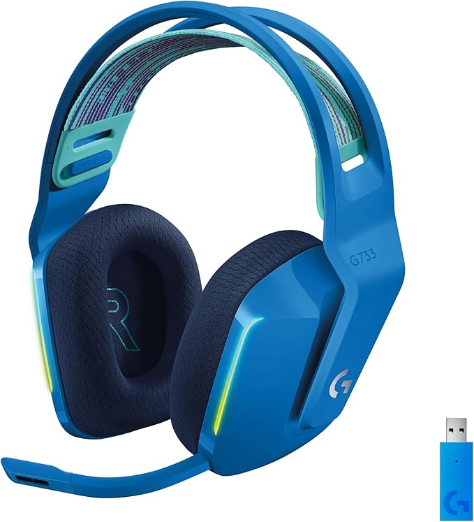 Logitech G733 Lightspeed Wireless Gaming Headset, Suspension Headband, by LogitechG