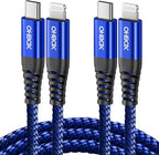 USB C to Lightning Cable 6FT 2Pack Apple MFi Certified iPhone Fast Charger Type by OHBOX