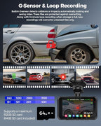 4K Dash Cam Front and Rear STARVIS 2 IMX675 & IMX307 Dual HDR, Car Camera - Image 10