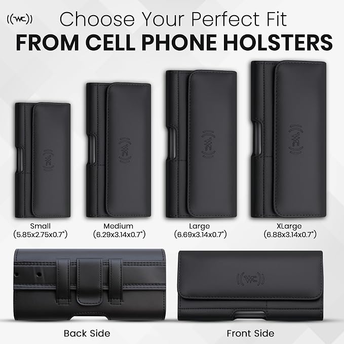 Phone Holster for Men with Credit Card Slot, Cell Phone Case, Fits iPhone 17/17 - Image 4