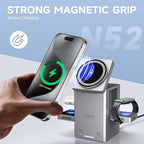 LOBKIN 3 in 1 Charging Station, Qi2 15W Foldable Intelligent Fast Wireless - Image 4