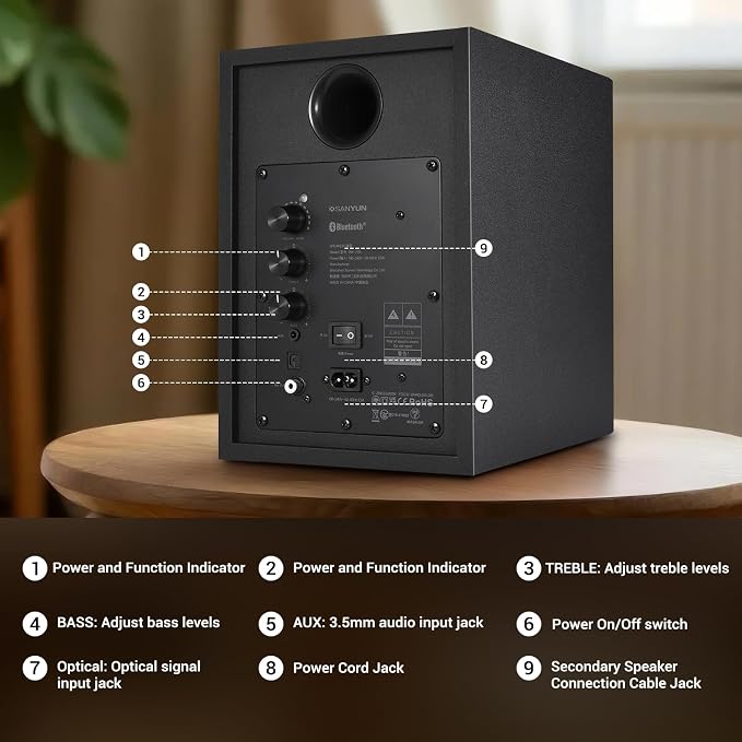 SW205 4" Bookshelf Speakers | Immersive HiFi Audio - Image 4