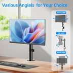 H&C Single Monitor Stand for 13-27" Monitors up to 17.6lbs, Adjustable Heights - Image 4