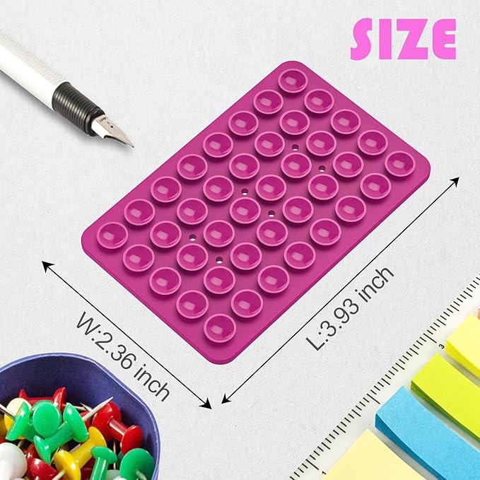 2PACK Silicone Double Sided Suction Phone Case Mount, Detachable Hands Free & - Image 5