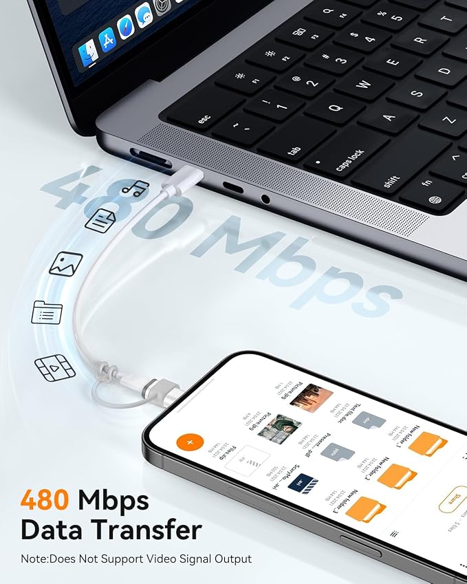 Temdan 4 Pack Lightning to USB C Adapter - Image 3