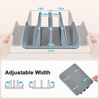 JARLINK 4-in-1 Adjustable Vertical Laptop Stand Holder, Aluminum Dual Slots - Image 2
