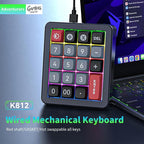 Adventurers K812 Wired Mechanical Numeric Keypad, 19-Key Hot-Swappable RGB - Image 5