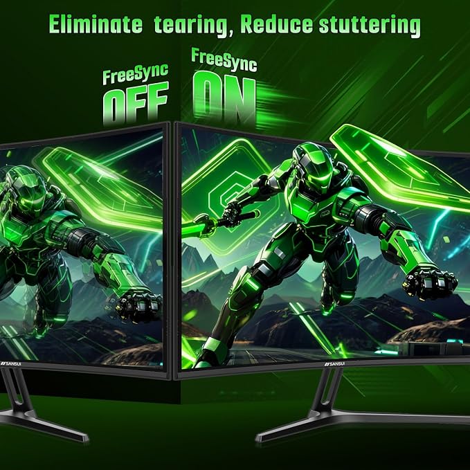 SANSUI 27 Inch Curved 240Hz Gaming Monitor, 2K WQHD 1500R Curved Computer - Image 6