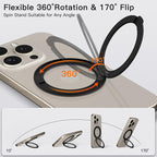 COOLQO 2Pcs 360 Spin Cell Grip Ring Phone Stand Magnetic Holders - Image 3
