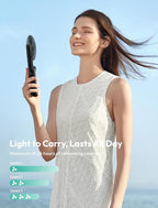 Aecooly Slim Portable Fan, Thin Handheld Fan, USB Rechargeable Mini Personal - Image 4