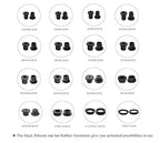 10 pcs 3/4" Drill Hole，3/8" ID Black Silicone Top hat Rubber Grommets - Image 3