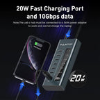USB C Hub for Laptop, 7 in 1 10Gbps USB Adapter Support Data & Charging - Image 4