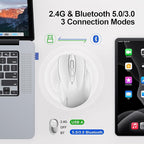 TECKNET Wireless Mouse Rechargeable 4800 DPI Silent USB A & Bluetooth Mouse 6 - Image 2